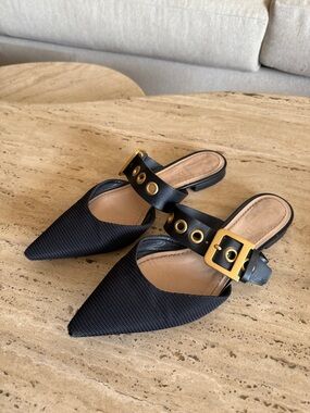 Dior D Buckle Flat Mules